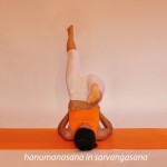 Η στάση του Χάνουμαν στη στάση των ώμων  /   Hanuman's pose in shoulder stand pose 