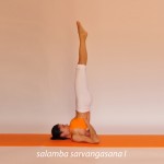 Στάση στους ώμους με υποστήριξη I  /   Shoulder stand with support pose I