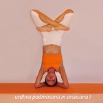 Η στάση στο κεφάλι με λωτό  /  Head stand lotus pose 