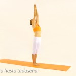 Η στάση του Βουνού με τα χέρια ψηλά  /  Mountain pose with hands up